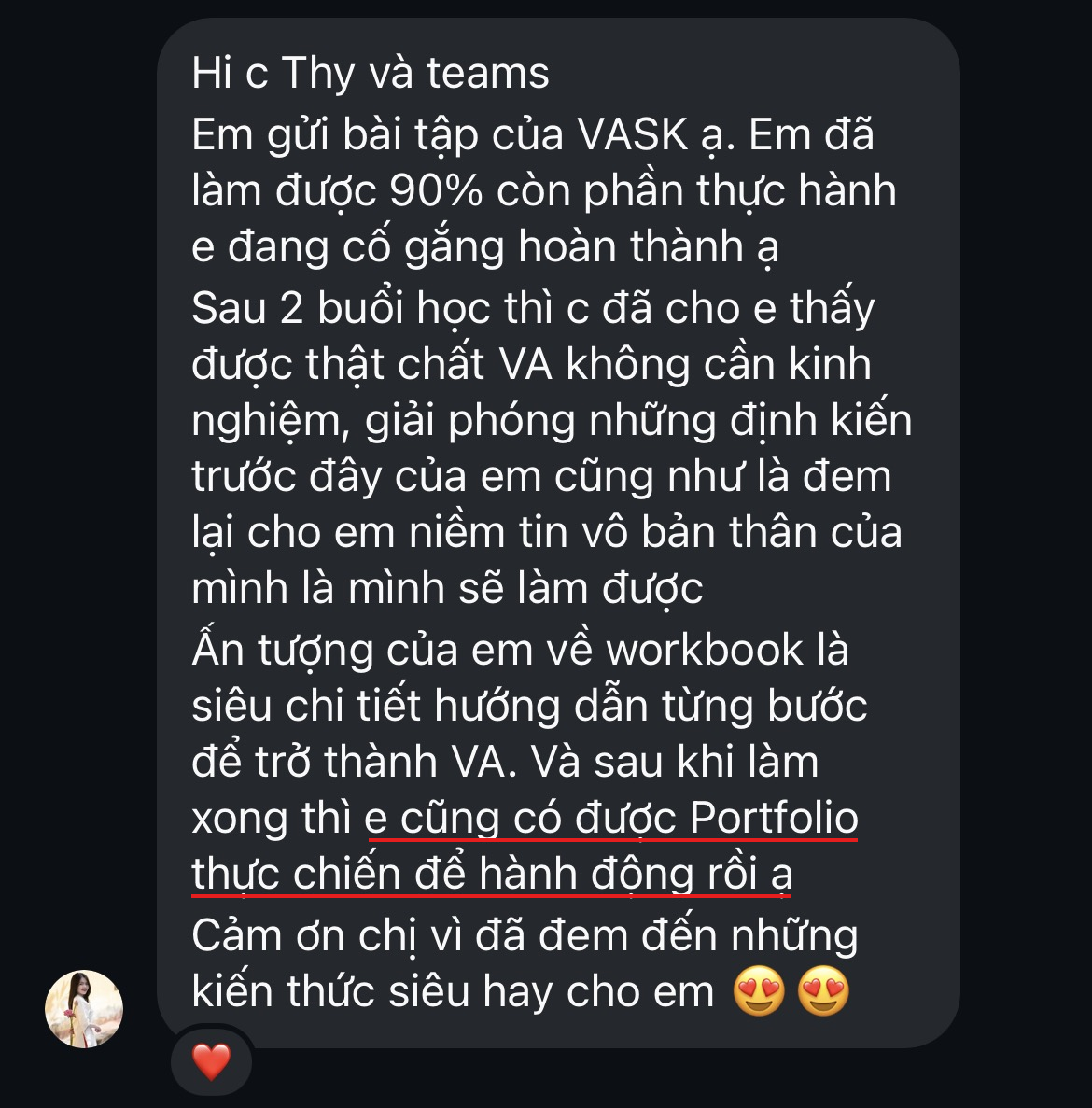 Phản hồi học viên Phương Nhi